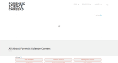 Desktop Screenshot of forensicsciencecareers.net